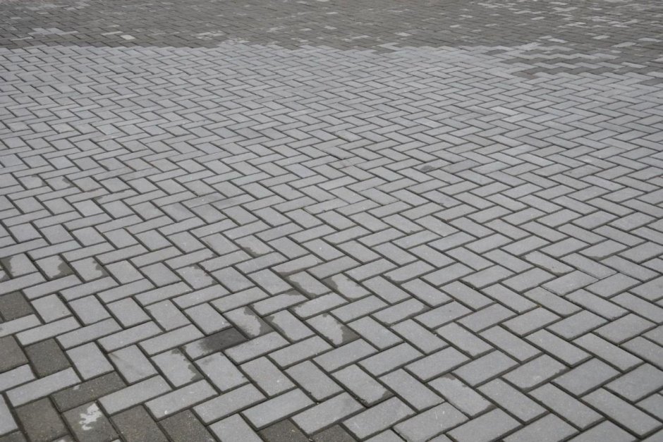 Плитка тротуарная 100х200 серый укладка