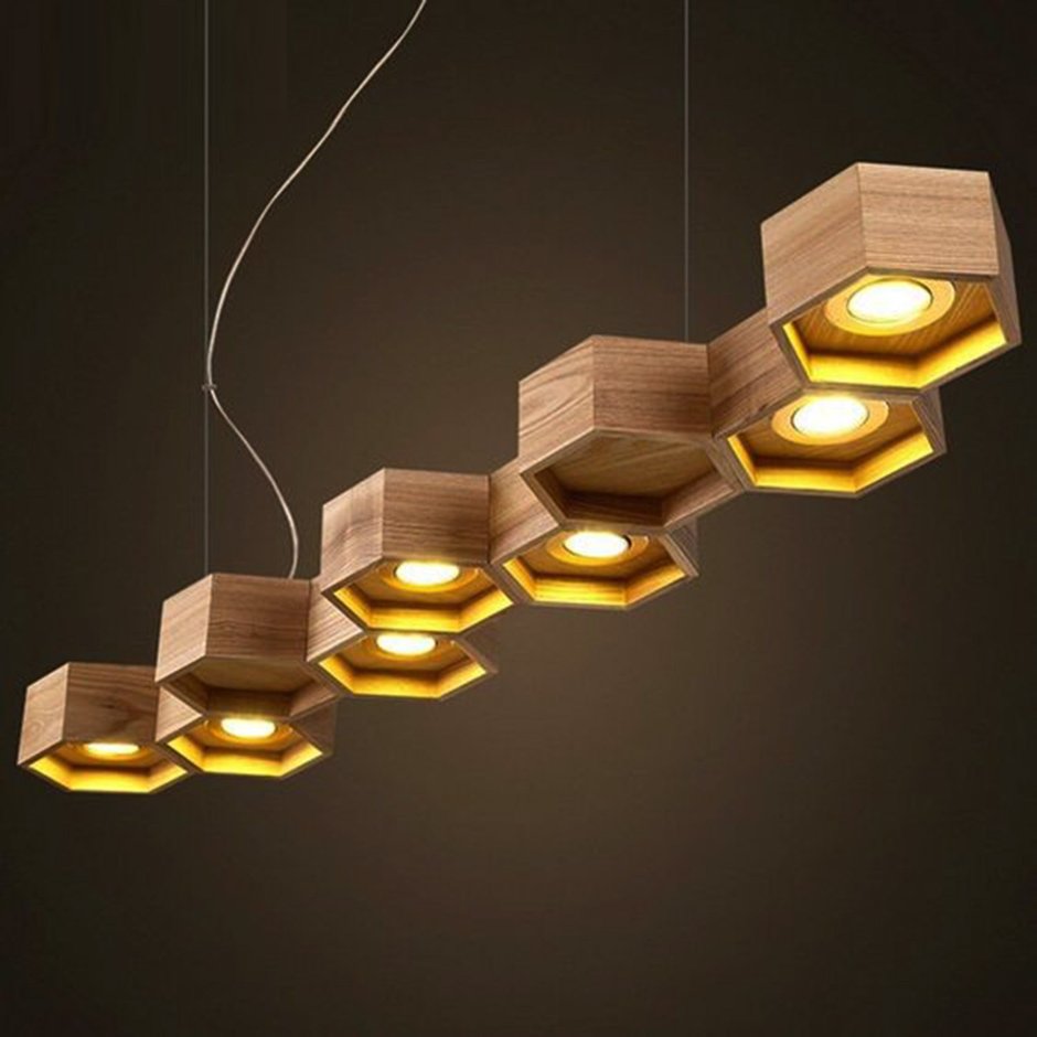 Люстра Wooden Honeycombs