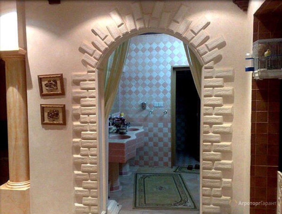 Отделка арки плиткой