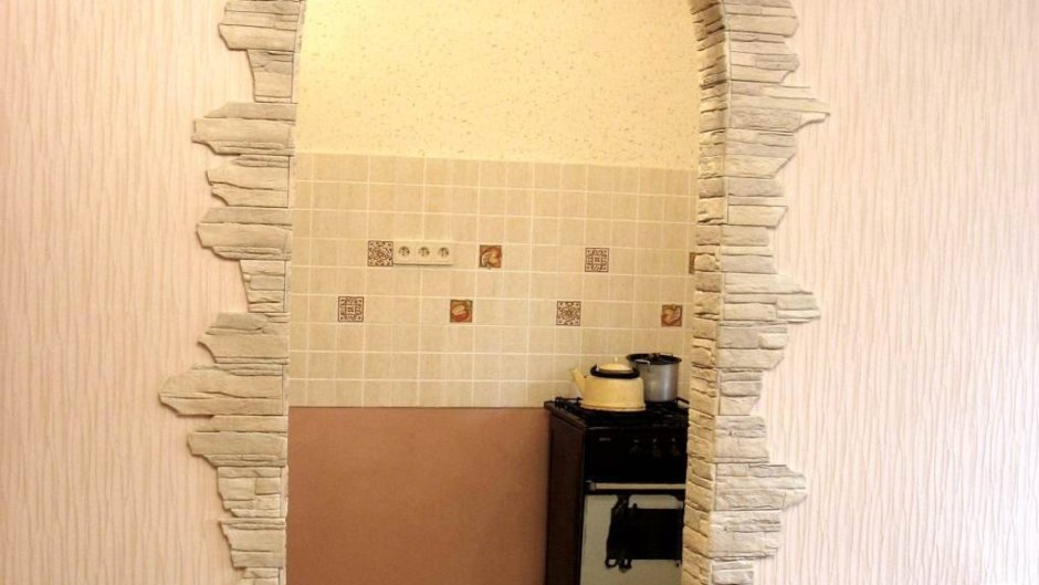 Арка обложенная декоративным кирпичиком