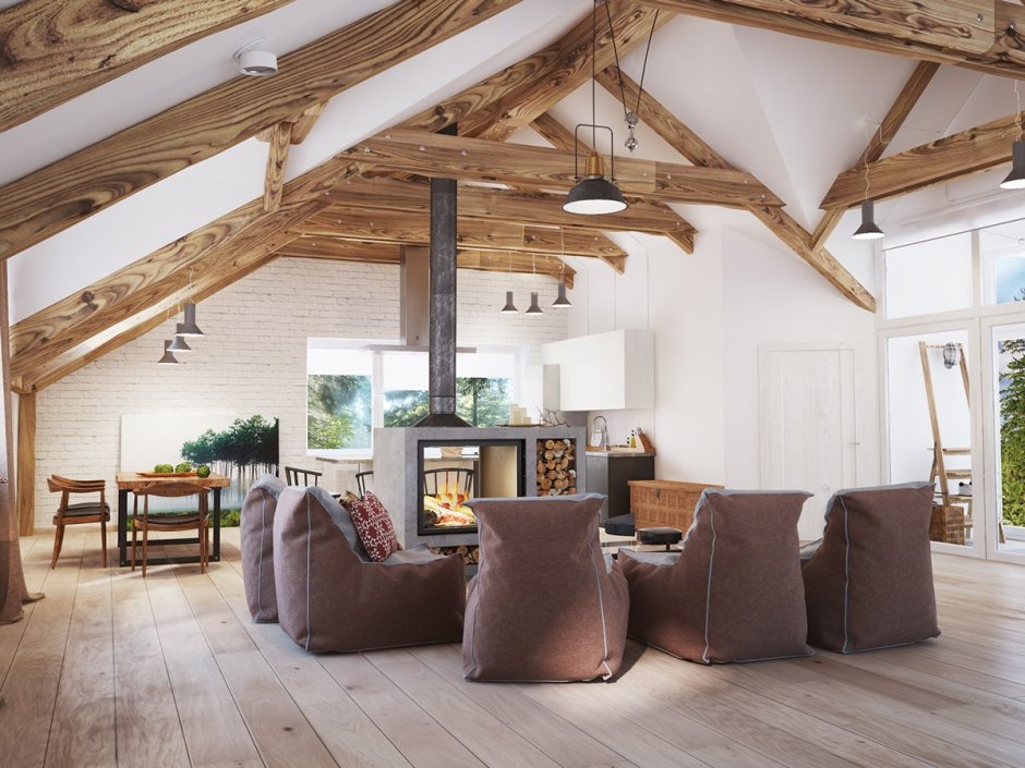 Фальшбалки мансарда мансарда