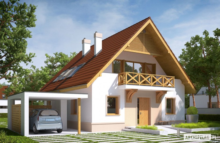 Красивые двухскатные крыши