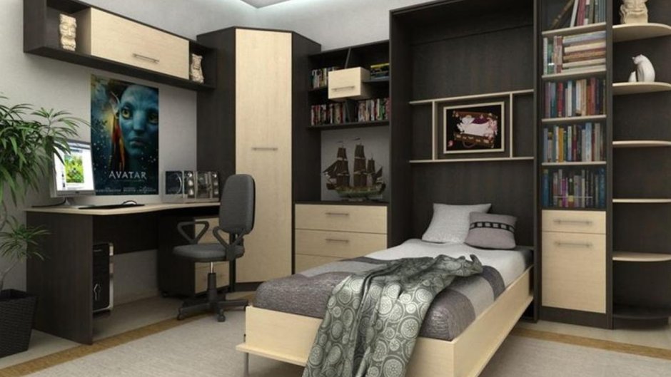 Комната с компьютерным столом