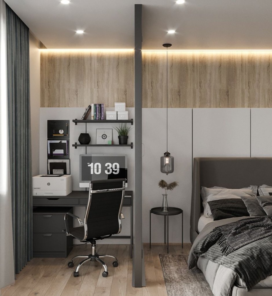 Спальня с рабочим мес ом