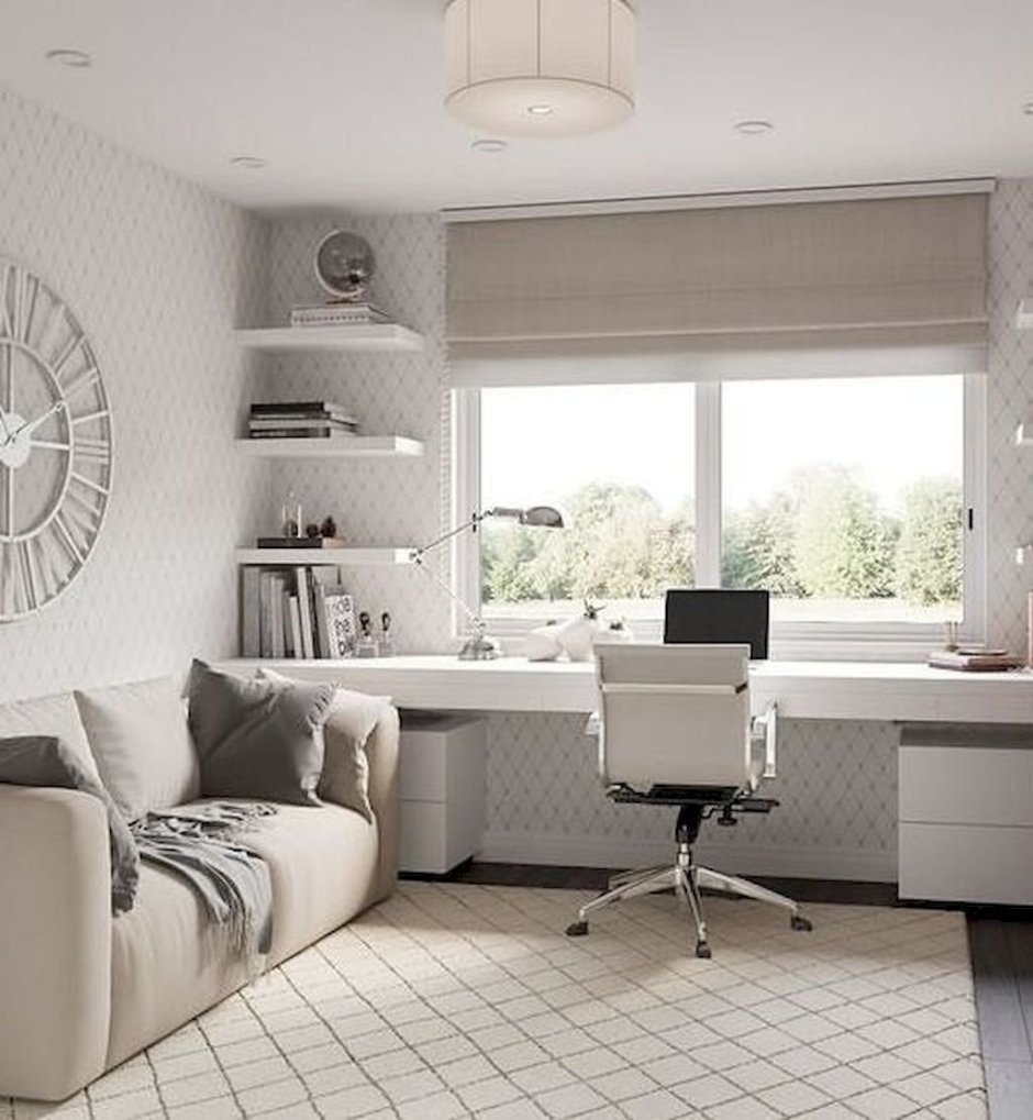 Рабочая зона у окна для подростка