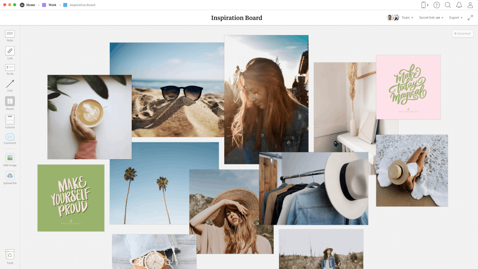 Moodboard приложение