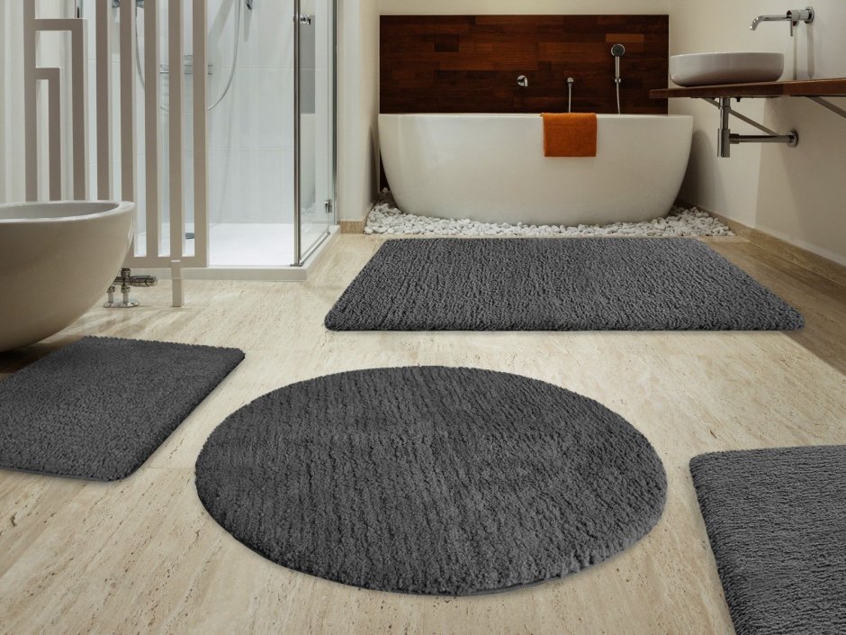 Стильные коврики для ванной комнаты