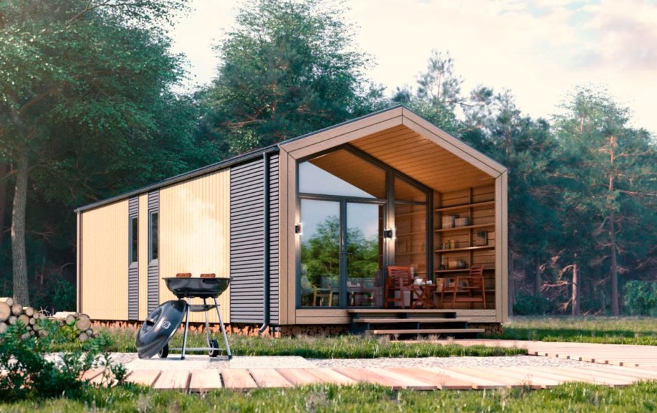 Каркасная баня барнхаус