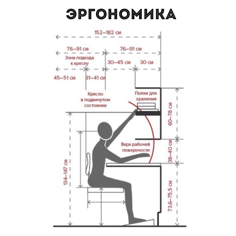 Эргономические стандарты офисной мебели