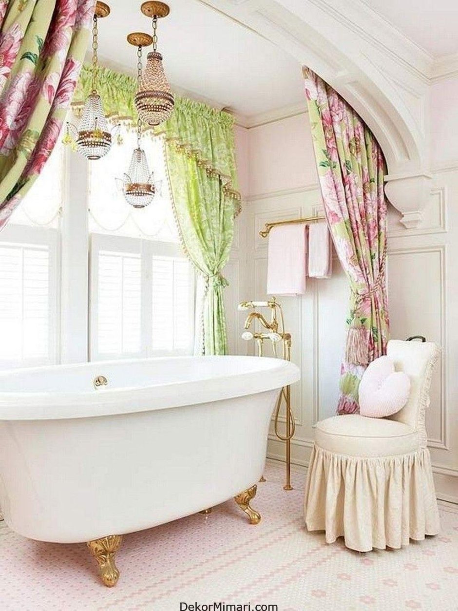 Стиль Shabby Chic ванная