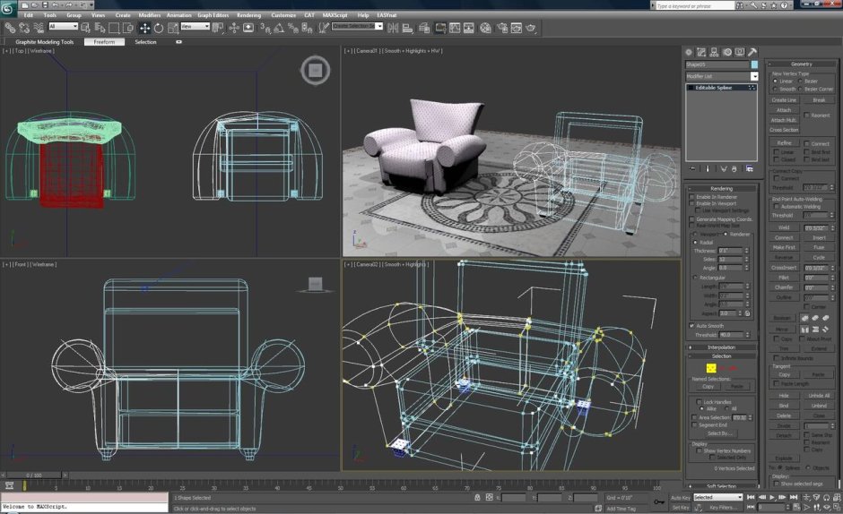 3ds Max интерьер в программе