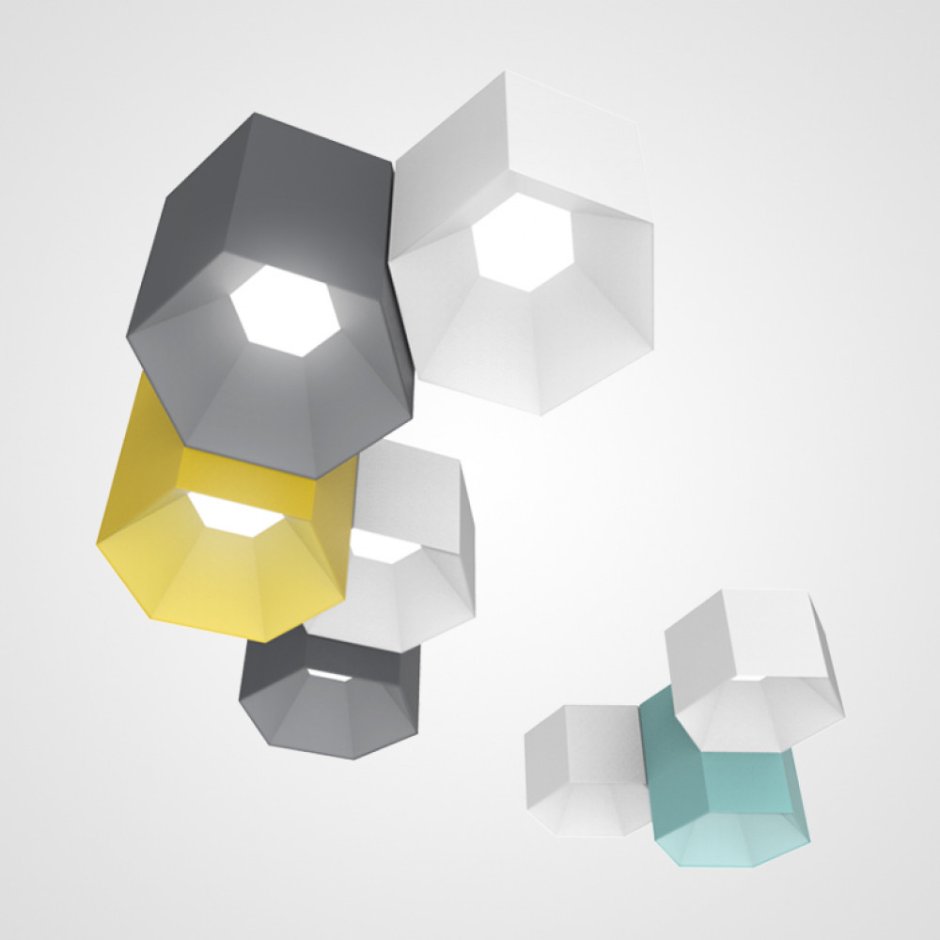Модульный настенный светильник Hexagon