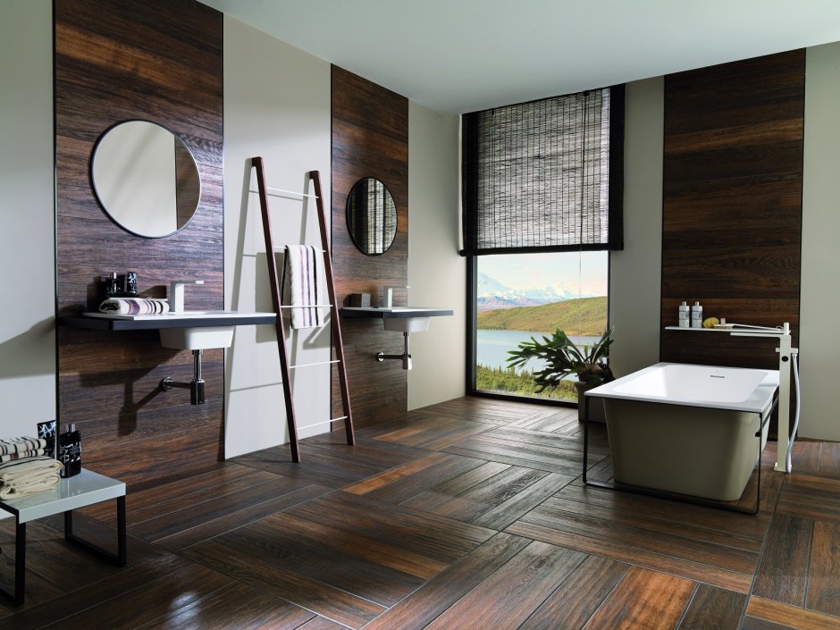 Venis Hampton Brown 22x90 интерьер
