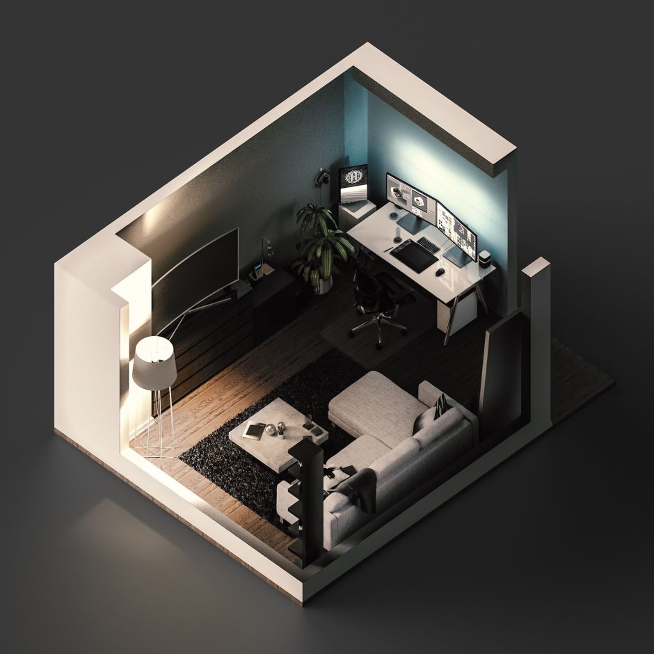 Трехмерное моделирование комнаты