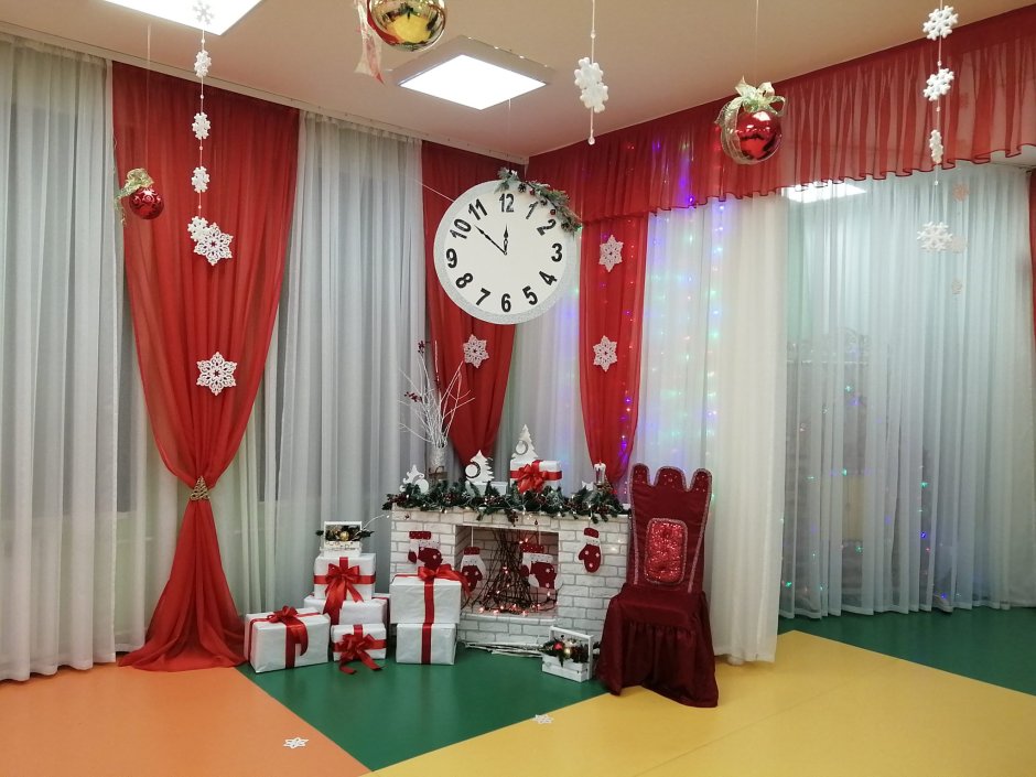 Новогодние шторы для детского сада