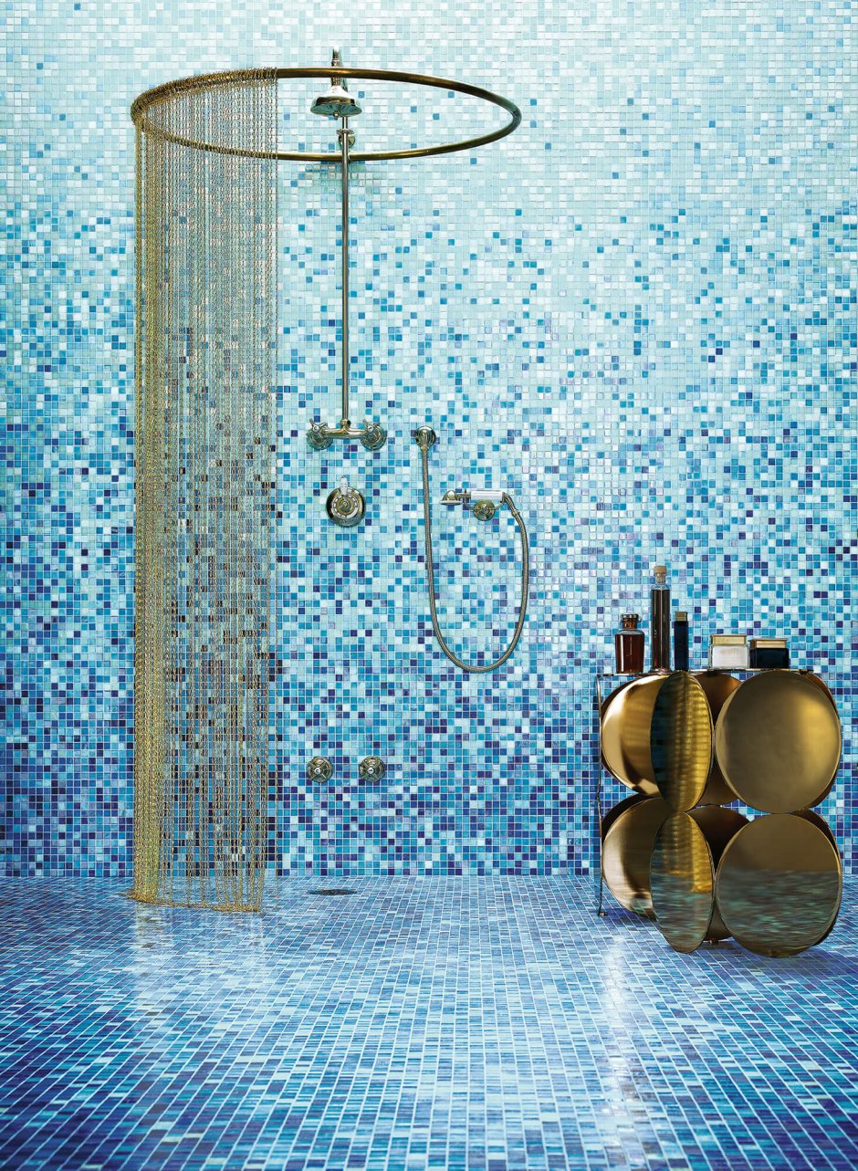 Мозаика Bisazza синяя