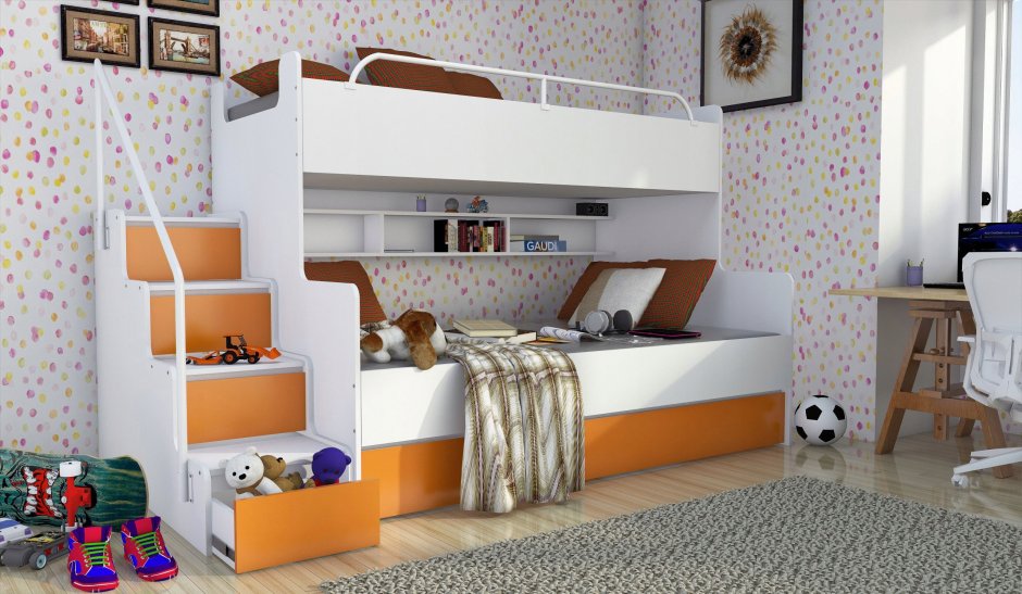 Двухуровневая кровать для детей