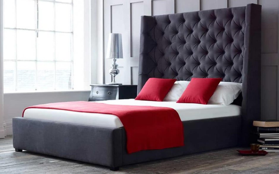 Кровать двуспальная с мягкими бортами