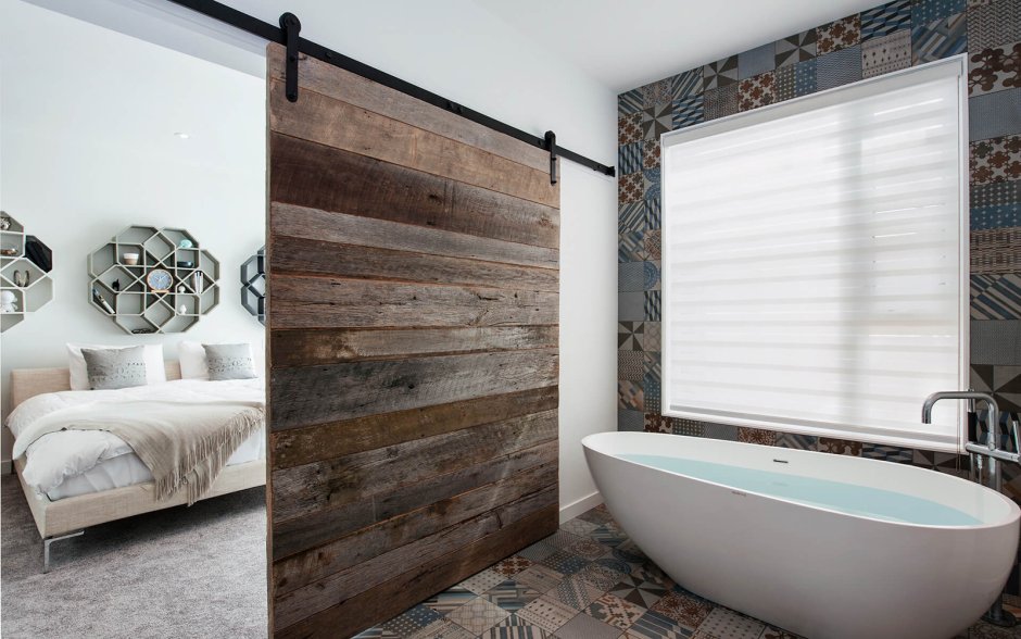 Плитка Color Wood в интерьере ванной