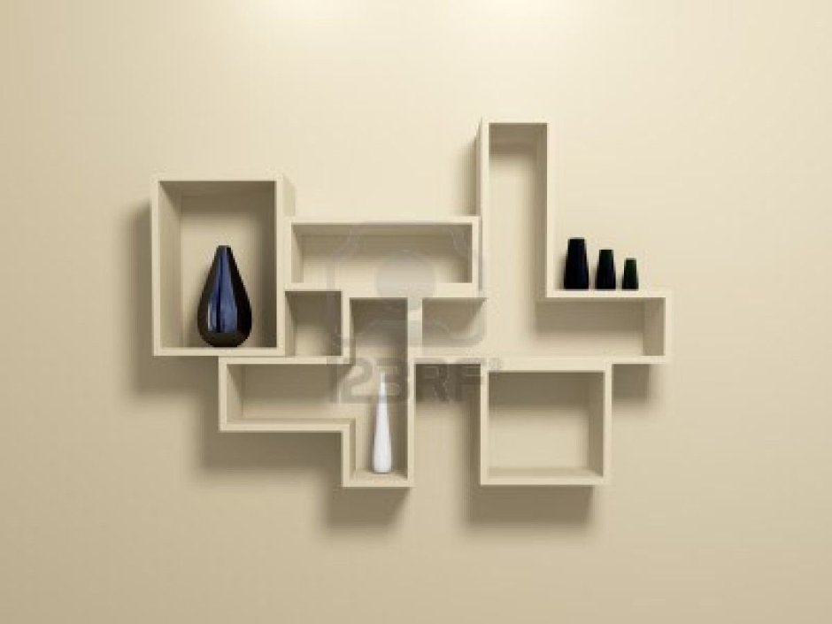 Полка "Wall Shelf-s (bas WL-001)" белая