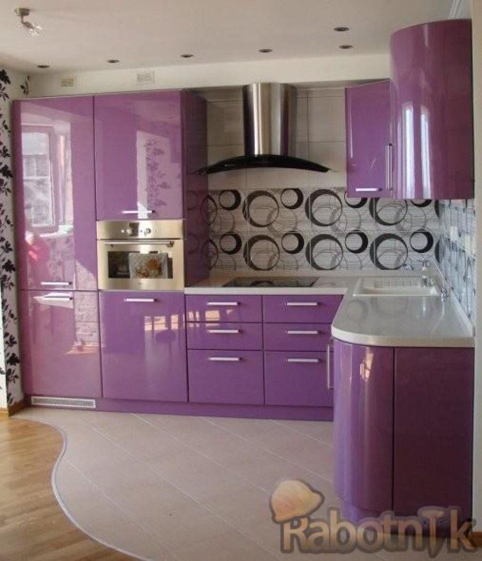 Кухня хамелеон фиолетовый
