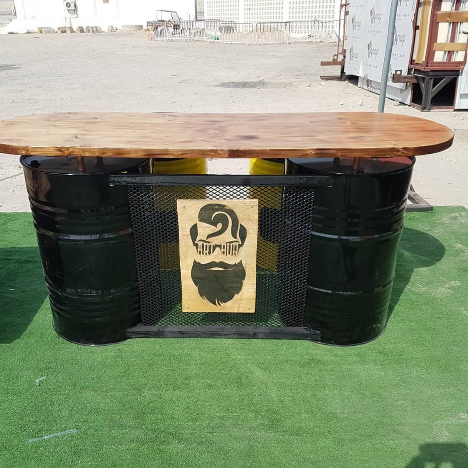 Столик из бочки деревянной