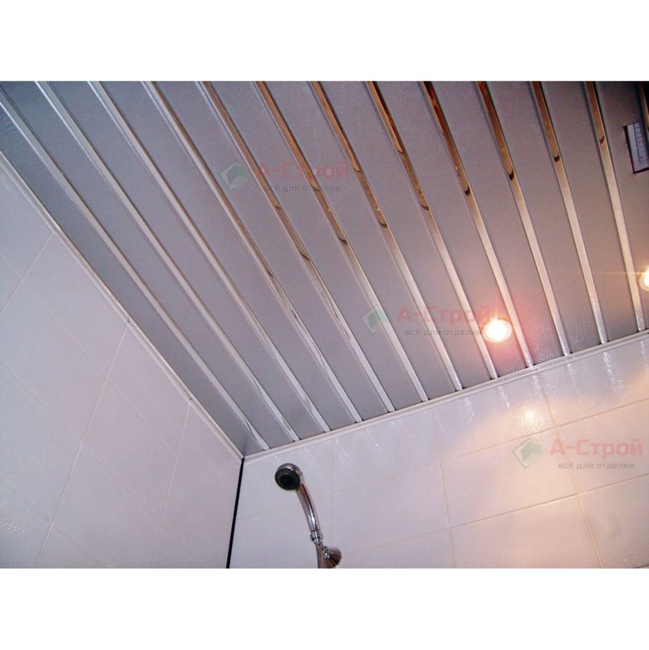 Подвесной алюминиевый реечный потолок Албес