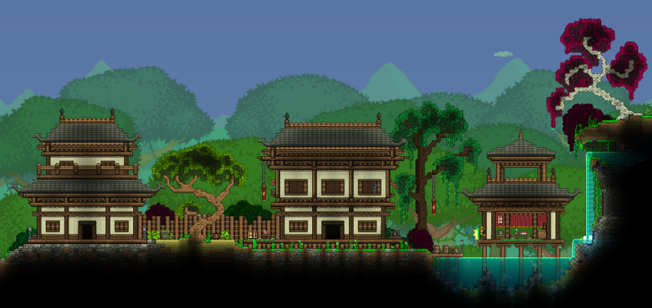 Terraria японский дом