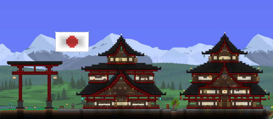 Японский храм Terraria