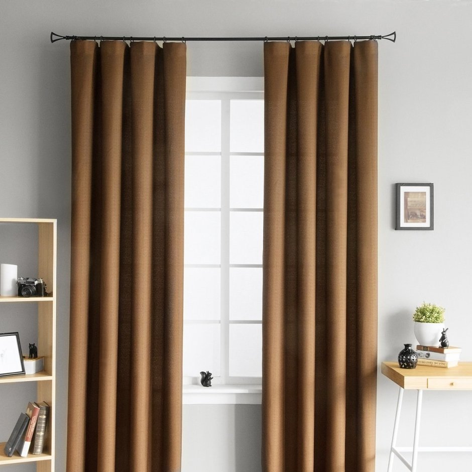 Серо коричневые шторы