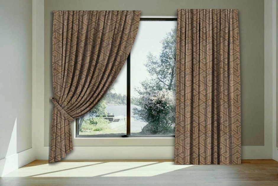 Шторы блэкаут темный шоколад