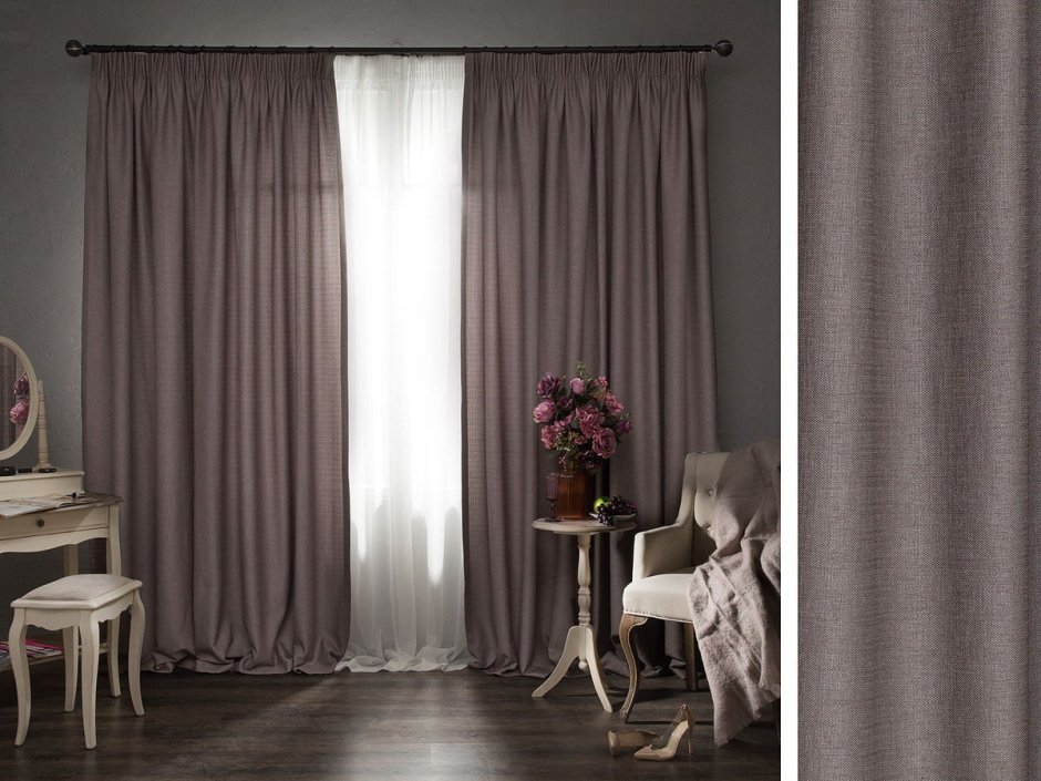 Шторы блэкаут капучино