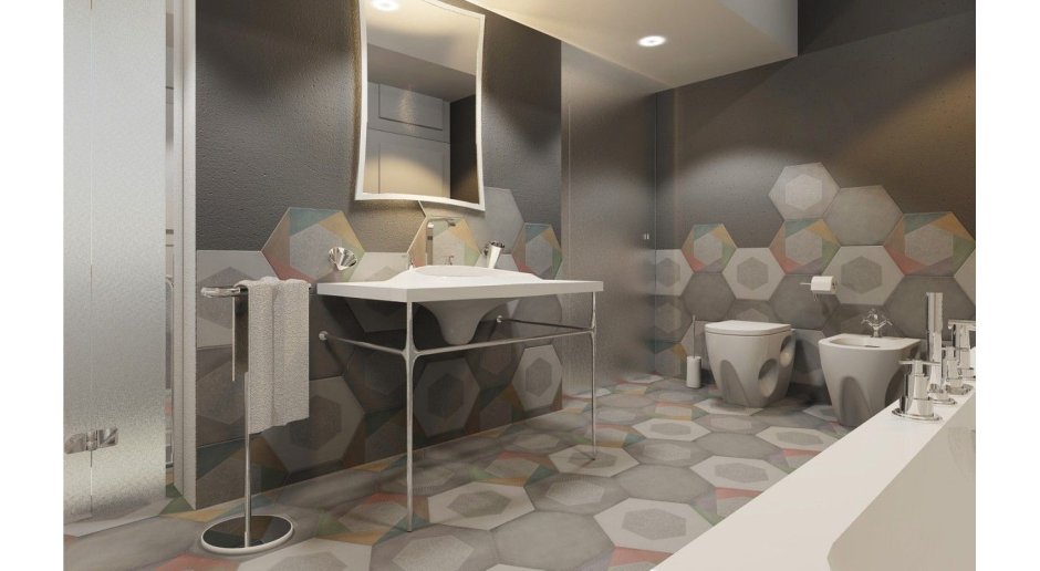 Плитка Atem Hexagon Rainbow
