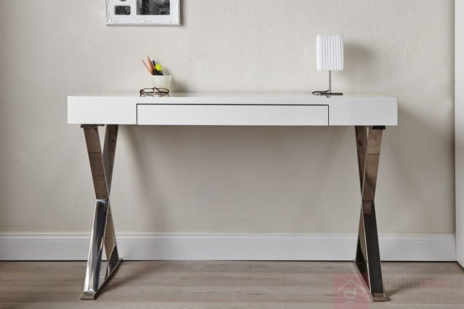 Письменный стол с выдвижным ящиком b31 туалетный столик White Gloss Halmar