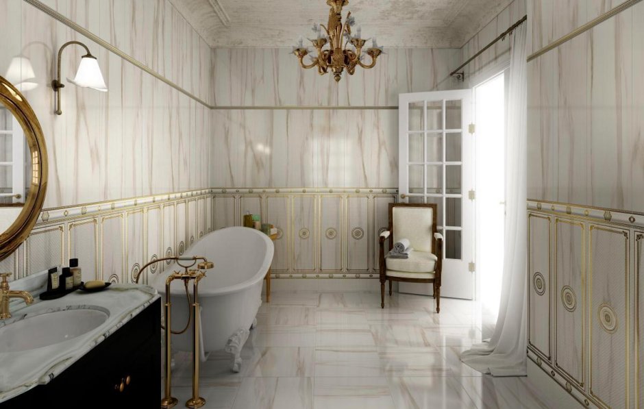 Керамическая плитка Nordic Nordic Gold Shell 29.75x89.46