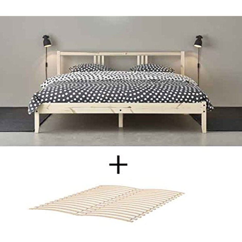 Кровать икеа двуспальная деревянная