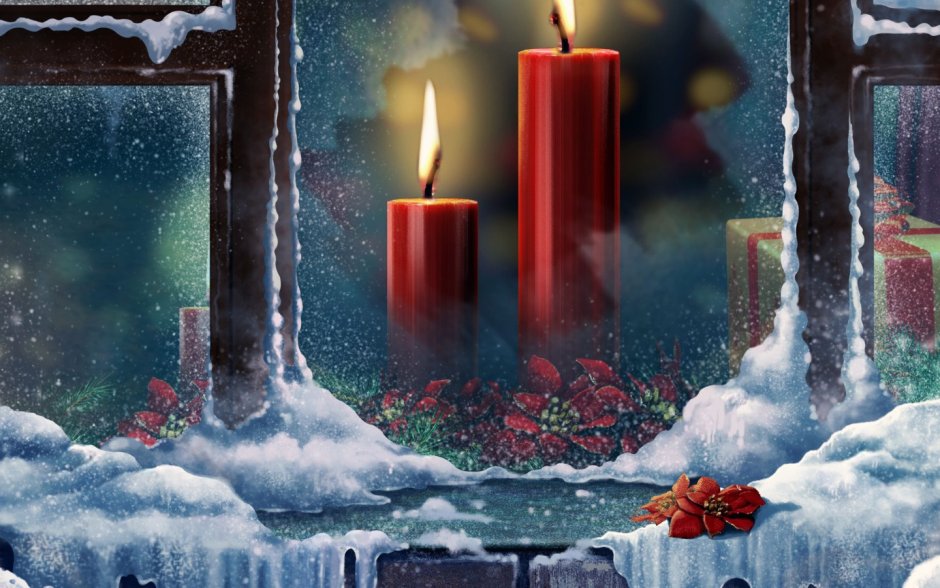 Новогодняя свеча