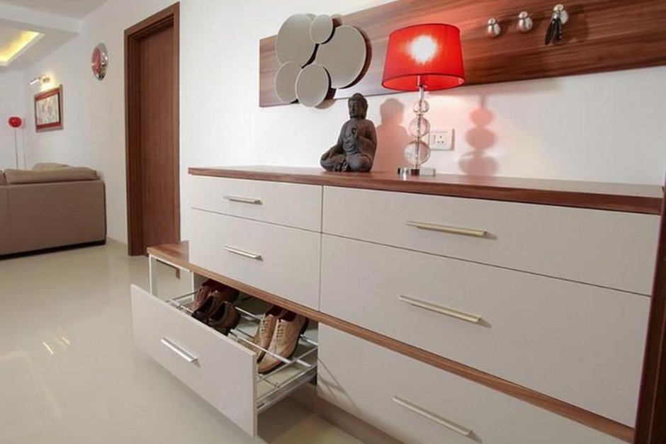 Консоль икеа белая в прихожей