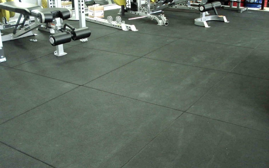 Плитка резиновая 1000х1000х30 черная Gym Power