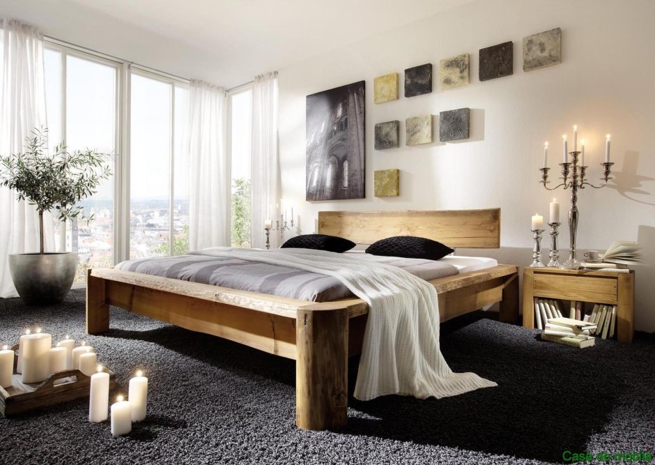 Современные кровати из дерева