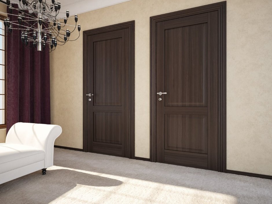 Двери межкомнатные коричневые