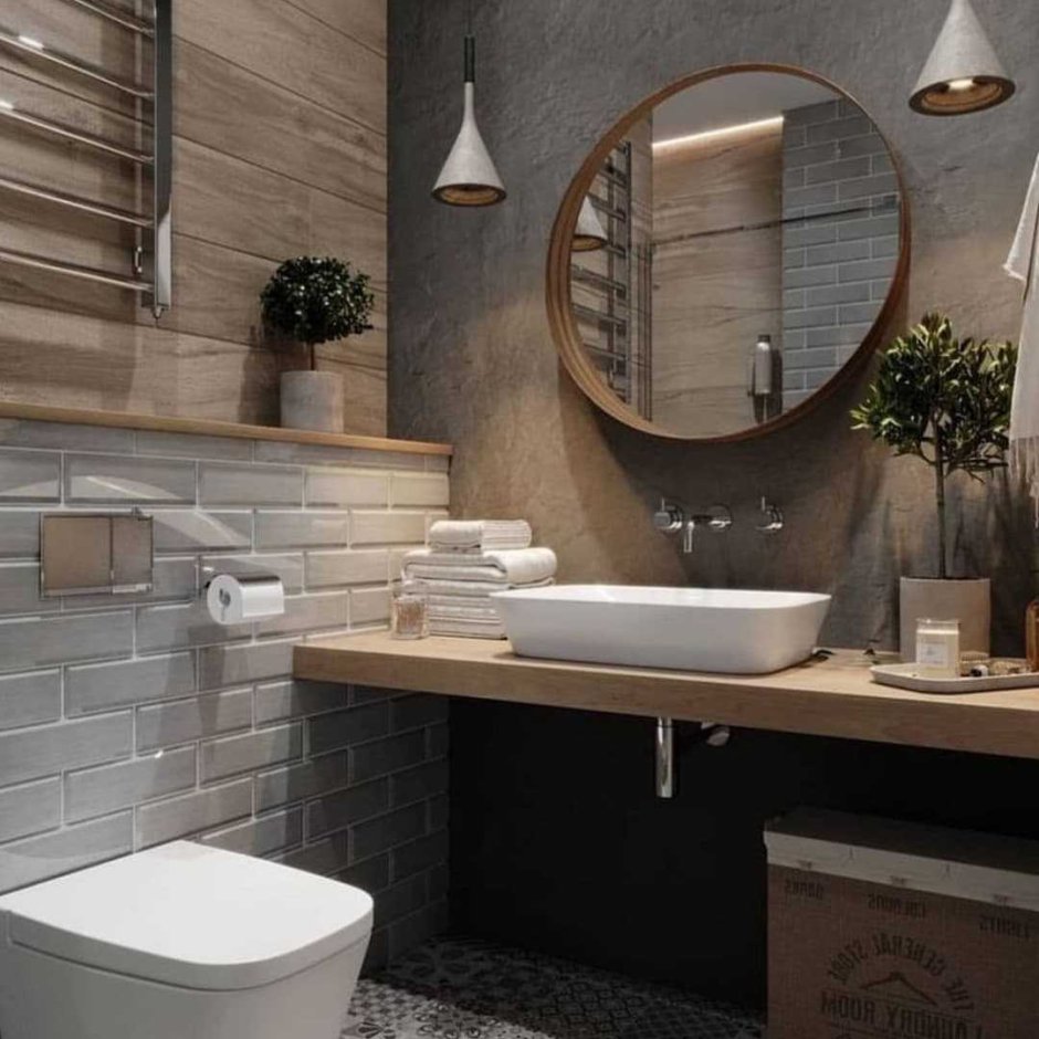 Уютный интерьер ванной