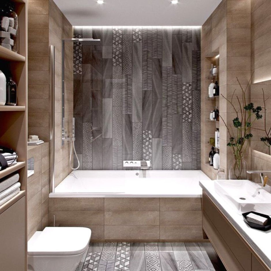 Шикарный интерьер ванной комнаты