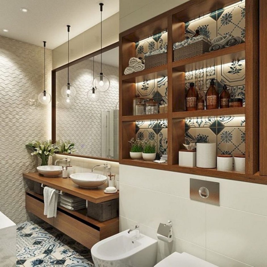 Интерьер совмещенного санузла