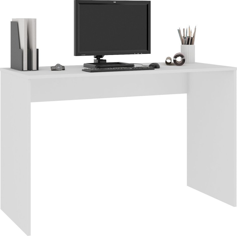 Компьютерный стол белый глянец МД64.3.120