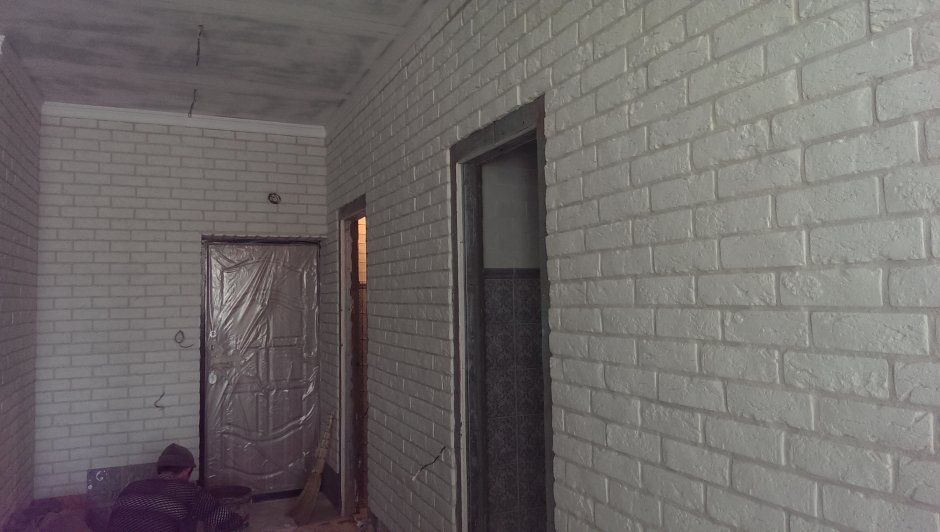 Отделка гаража под кирпич