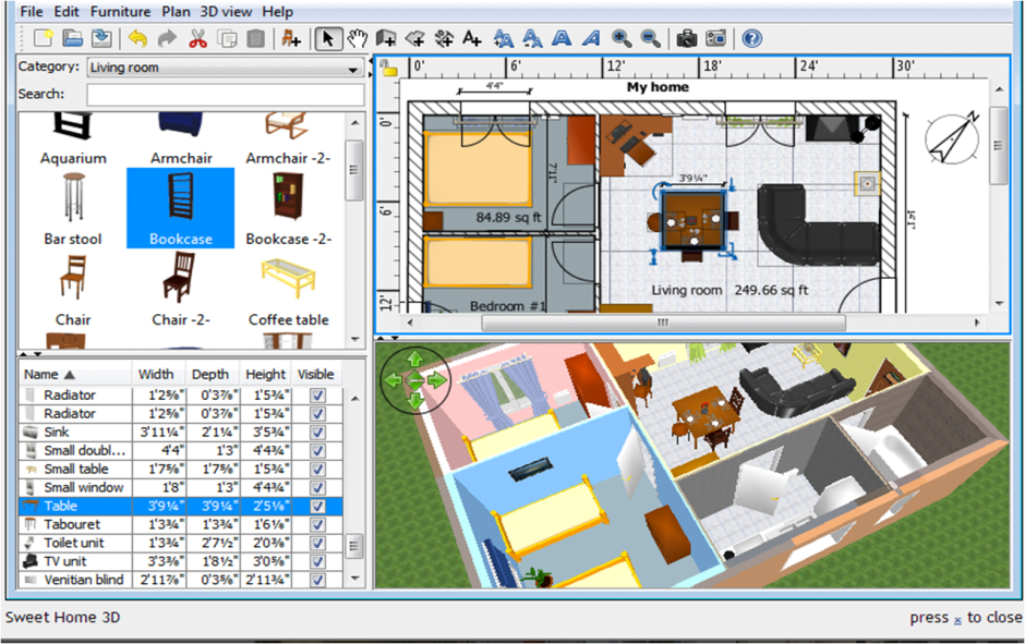 Программа для проектирования домов Sweet Home 3d