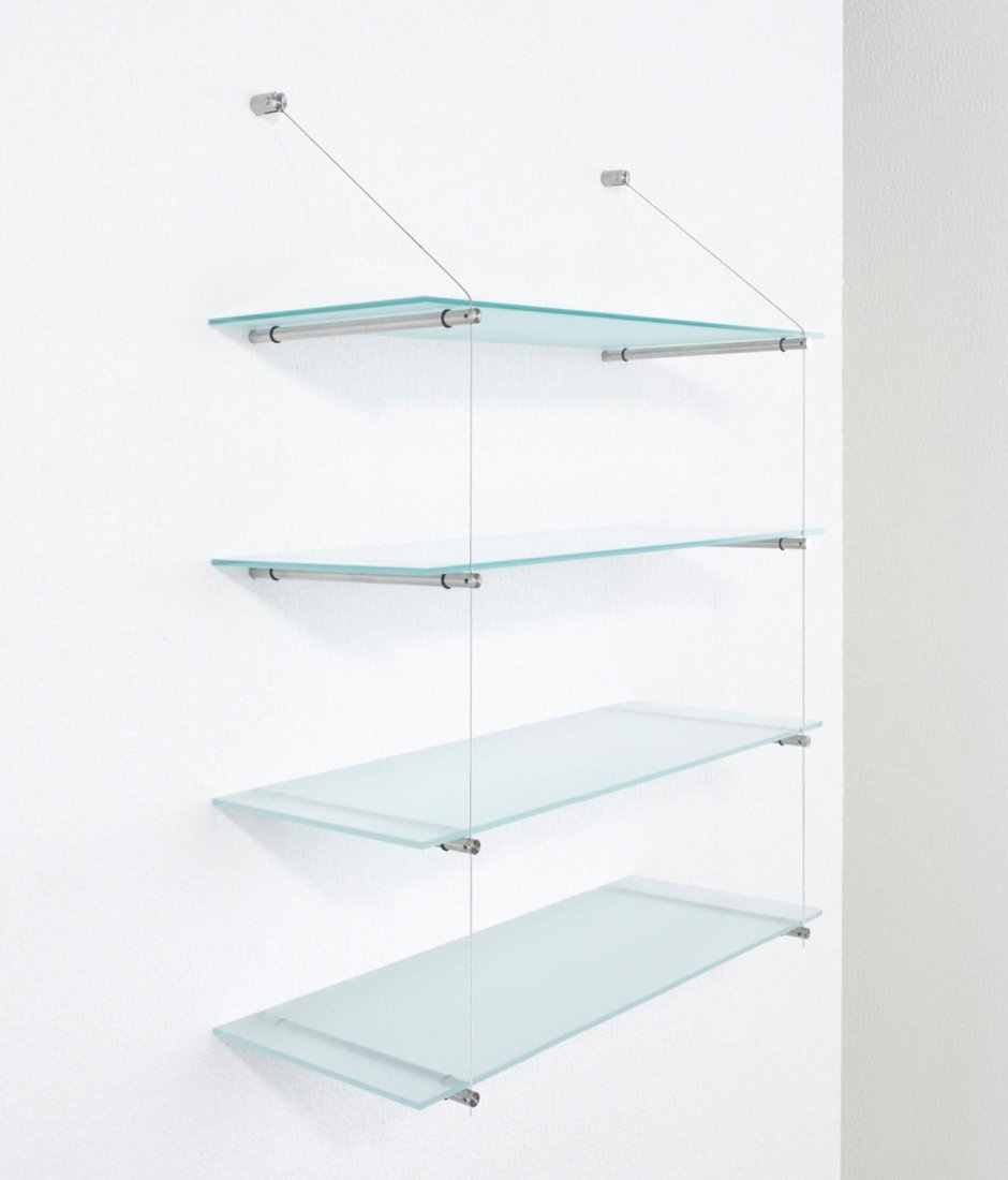 Стеллаж стеклянные полки