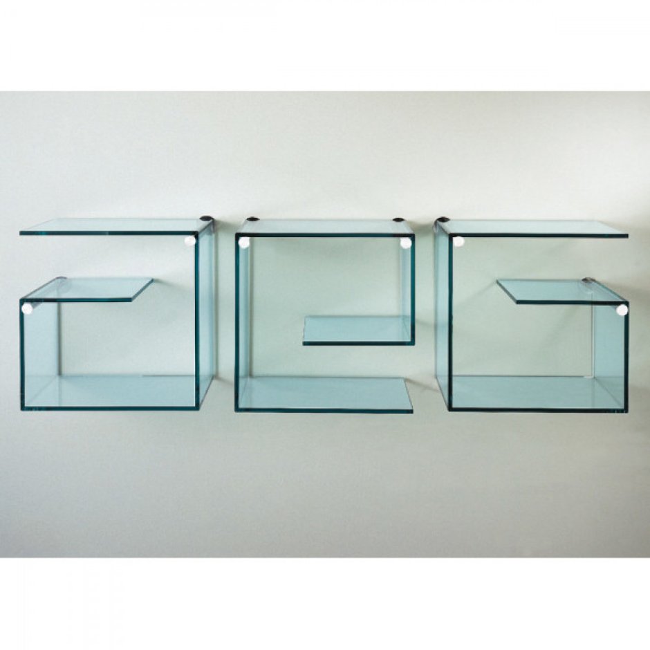 Стеклянная полка для книг