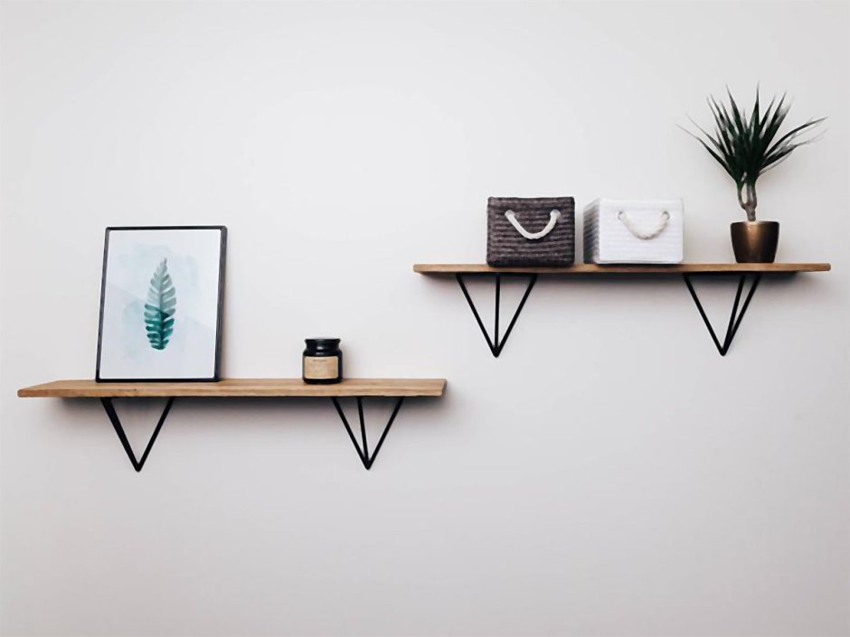 Полки стеклянные настенные